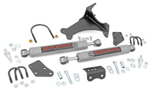 Ford F-250 Super Duty Steering Stabilizer - Dual - Rough Country - N3, 2-8 Inch Lift - '05-'24 Ford F-250 Super Duty Steering Stabilizer - Dual - Rough Country - N3, 2-8 Inch Lift - '05-'24
